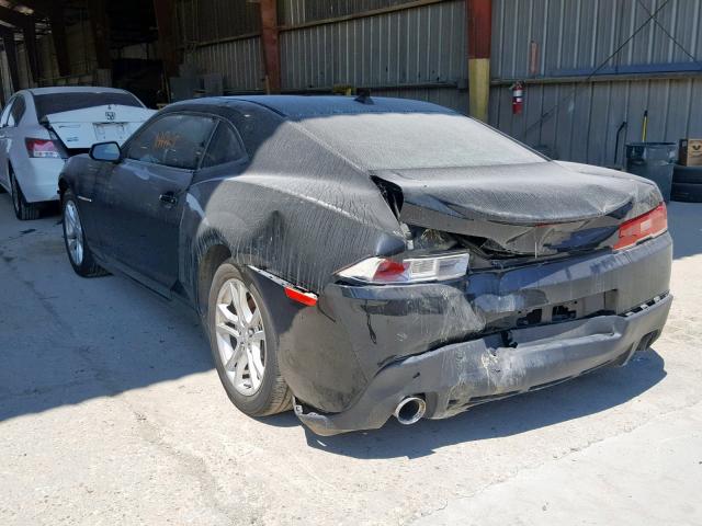 2G1FA1E34E9277367 - 2014 CHEVROLET CAMARO LS BLACK photo 3