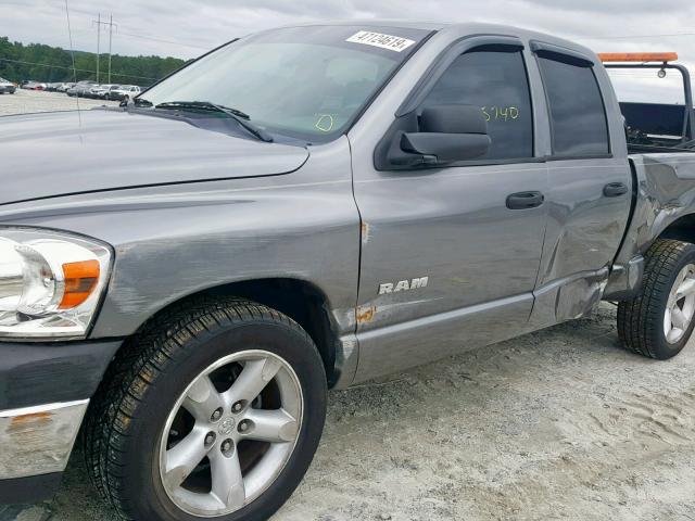 1D7HA18K38J136923 - 2008 DODGE RAM 1500 S GRAY photo 10