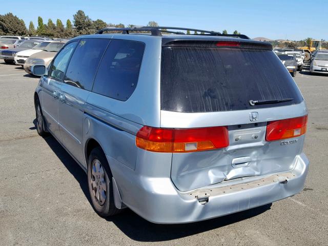 5FNRL18054B101616 - 2004 HONDA ODYSSEY EX BLUE photo 3