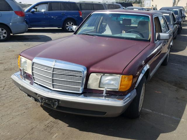 WDBCA35D1GA213145 - 1986 MERCEDES-BENZ 420 SEL MAROON photo 2