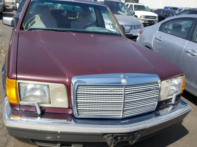 WDBCA35D1GA213145 - 1986 MERCEDES-BENZ 420 SEL MAROON photo 9