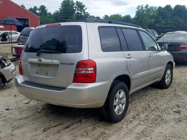 JTEGD21A420031207 - 2002 TOYOTA HIGHLANDER SILVER photo 4