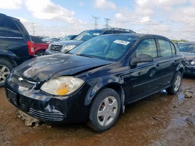 1G1AK52F457522456 - 2005 CHEVROLET COBALT BLACK photo 2