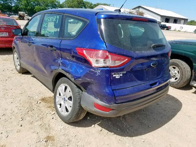 1FMCU0F77DUB44239 - 2013 FORD ESCAPE S BLUE photo 3