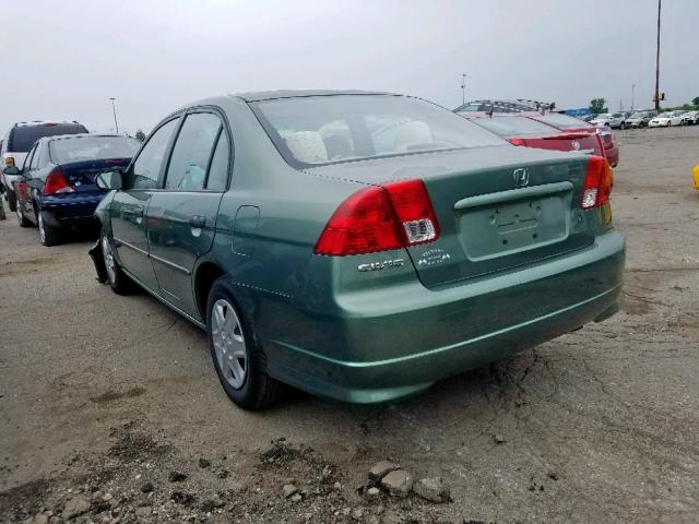 2HGES16314H627932 - 2004 HONDA CIVIC DX V GREEN photo 3