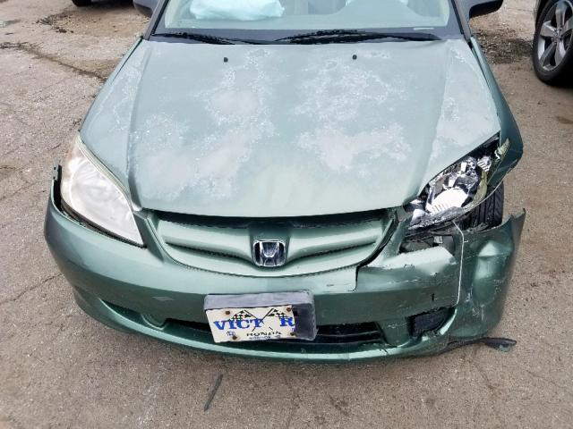 2HGES16314H627932 - 2004 HONDA CIVIC DX V GREEN photo 7