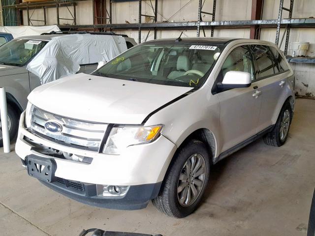 2FMDK3JC0ABB58971 - 2010 FORD EDGE SEL WHITE photo 2