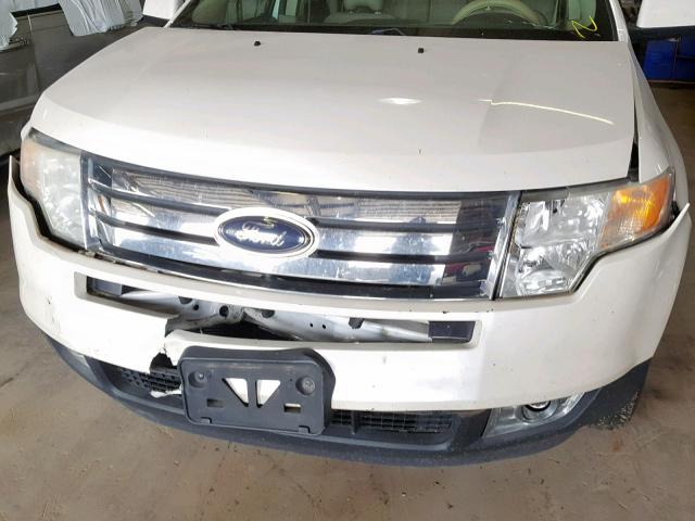 2FMDK3JC0ABB58971 - 2010 FORD EDGE SEL WHITE photo 9