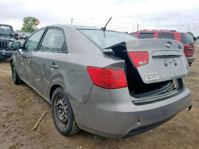 KNAFU4A21B5326057 - 2011 KIA FORTE EX GRAY photo 3