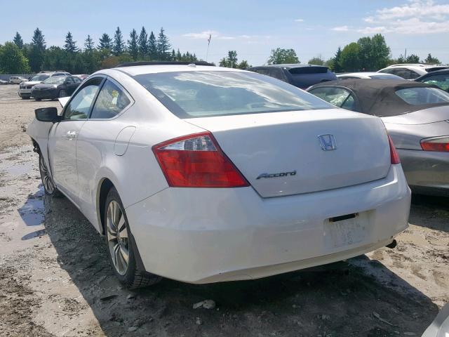 1HGCS11848A802950 - 2008 HONDA ACCORD EXL WHITE photo 3