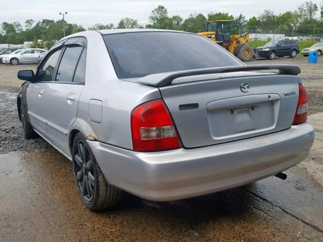 JM1BJ225210454620 - 2001 MAZDA PROTEGE LX SILVER photo 3