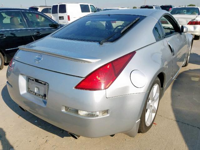 JN1AZ34D54M102047 - 2004 NISSAN 350Z COUPE SILVER photo 4