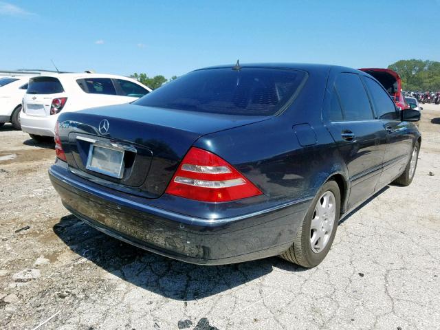 WDBNG75J2YA107759 - 2000 MERCEDES-BENZ S 500 BLUE photo 4