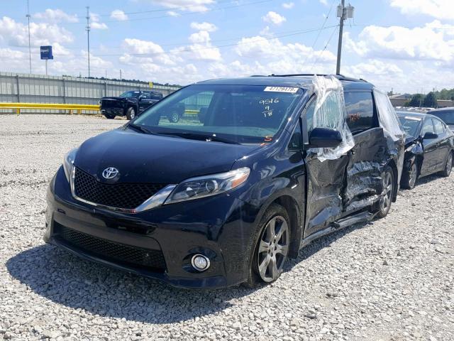 5TDXZ3DC1HS799516 - 2017 TOYOTA SIENNA SE BLACK photo 2