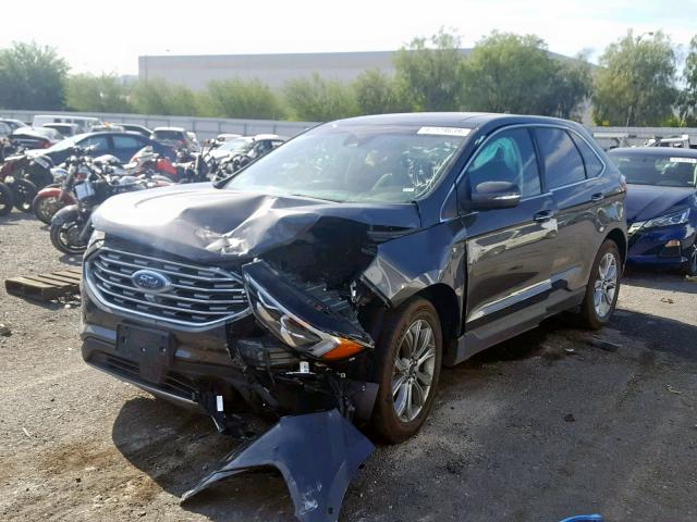 2FMPK3K9XKBB55514 - 2019 FORD EDGE TITAN GRAY photo 2