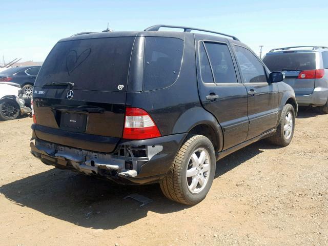 4JGAB57EX4A508503 - 2004 MERCEDES-BENZ ML 350 BLACK photo 4