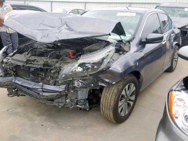 1HGCR2F39EA218280 - 2014 HONDA ACCORD LX GRAY photo 2