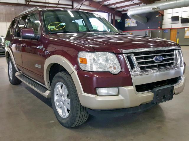 1FMEU74857UA93647 - 2007 FORD EXPLORER E BURGUNDY photo 1