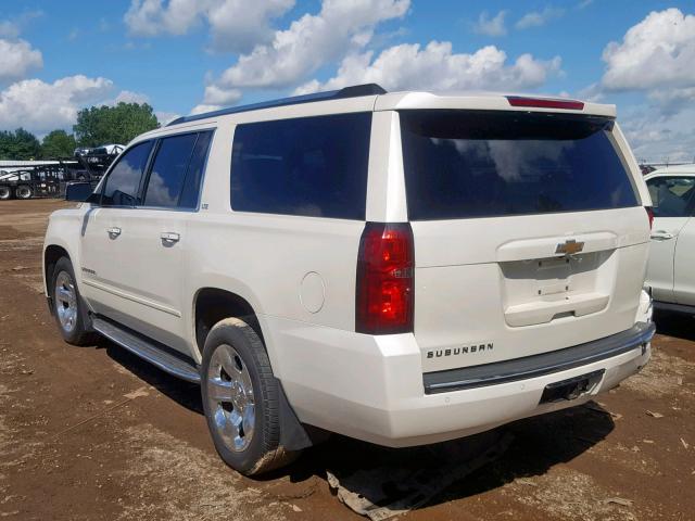 1GNSKKKC1FR593644 - 2015 CHEVROLET SUBURBAN K WHITE photo 3