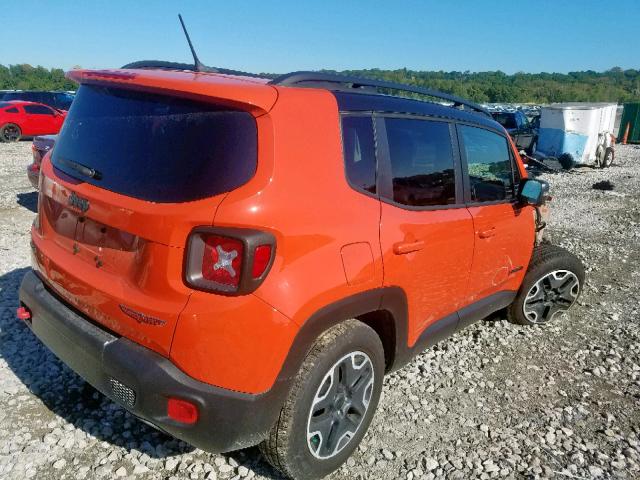 ZACCJBCT9GPD38965 - 2016 JEEP RENEGADE T ORANGE photo 4