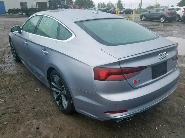 WAUC4CF56KA013240 - 2019 AUDI S5 PRESTIG SILVER photo 3