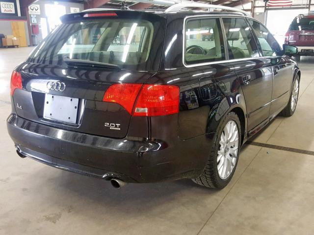 WAUKF78E58A156165 - 2008 AUDI A4 2.0T AV BLACK photo 4