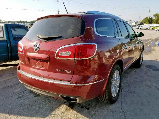 5GAKVBKD9FJ385973 - 2015 BUICK ENCLAVE MAROON photo 4