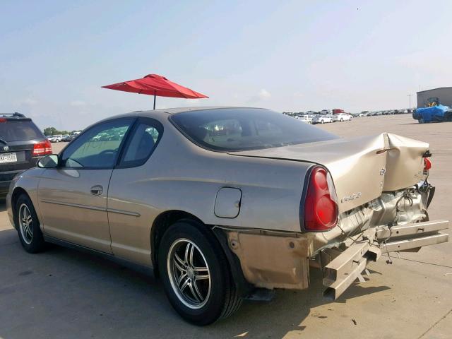 2G1WW12E249437476 - 2004 CHEVROLET MONTE CARL ყავისფერი ფოტო 3