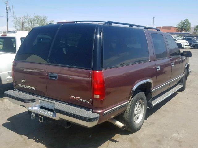 3GKEC16R3VG523433 - 1997 GMC SUBURBAN C MAROON photo 4