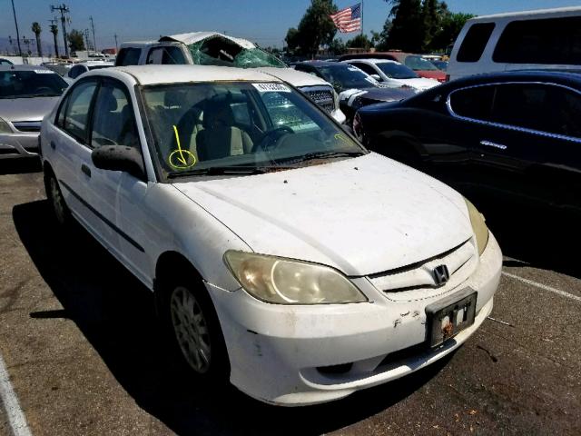 2HGES16415H620991 - 2005 HONDA CIVIC DX WHITE photo 1