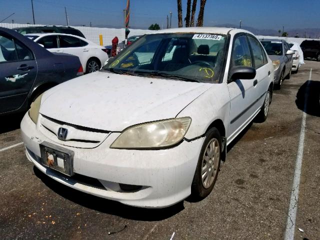 2HGES16415H620991 - 2005 HONDA CIVIC DX WHITE photo 2