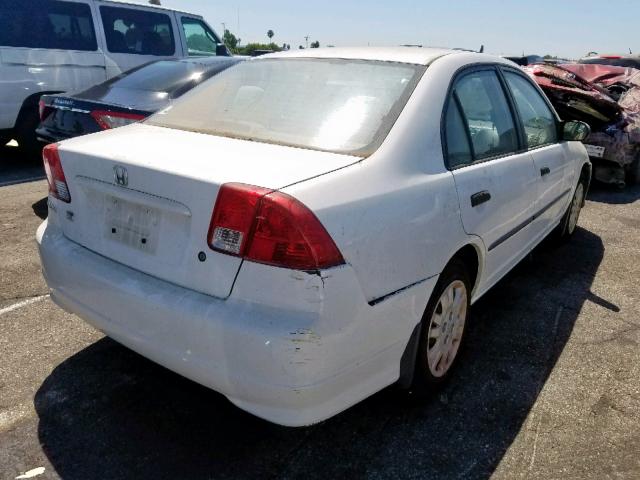 2HGES16415H620991 - 2005 HONDA CIVIC DX WHITE photo 4