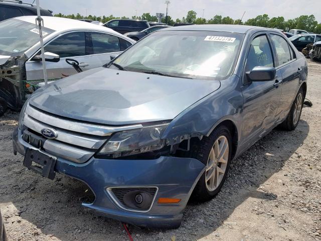 3FAHP0JA6BR210553 - 2011 FORD FUSION SEL TURQUOISE photo 2