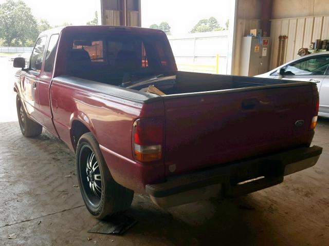 1FTCR14U7SPA82342 - 1995 FORD RANGER SUP MAROON photo 3