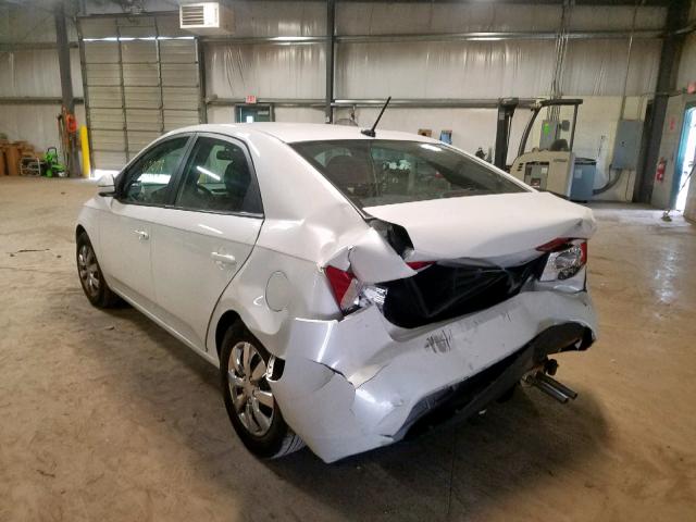 KNAFU4A29D5740027 - 2013 KIA FORTE EX WHITE photo 3