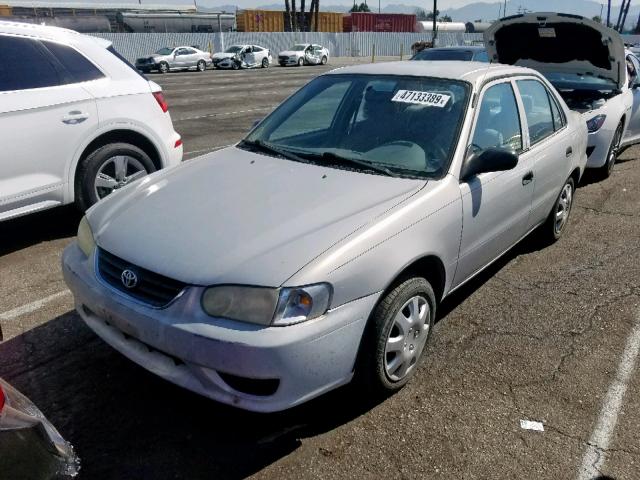 1NXBR12E51Z521816 - 2001 TOYOTA COROLLA CE SILVER photo 2