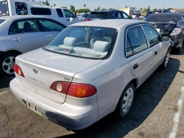 1NXBR12E51Z521816 - 2001 TOYOTA COROLLA CE SILVER photo 4