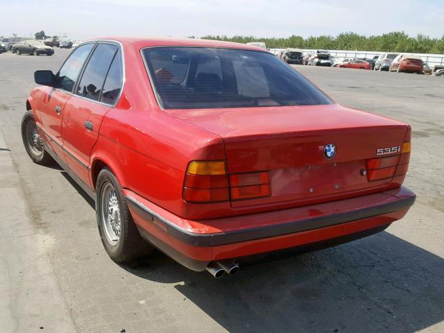 WBAHD1318LBF09120 - 1990 BMW 535 I RED photo 3