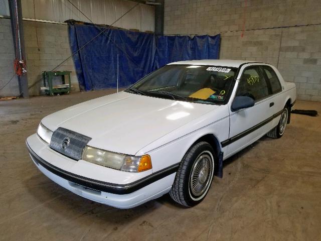 1MEPM6047KH663027 - 1989 MERCURY COUGAR LS WHITE photo 2