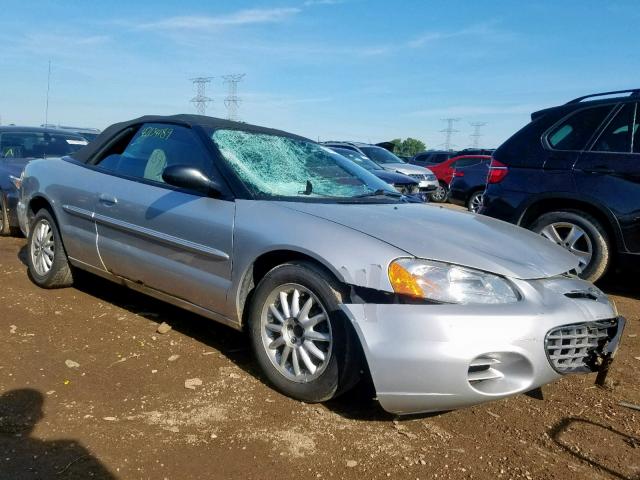 1C3EL45T63N593186 - 2003 CHRYSLER SEBRING LX SILVER photo 1