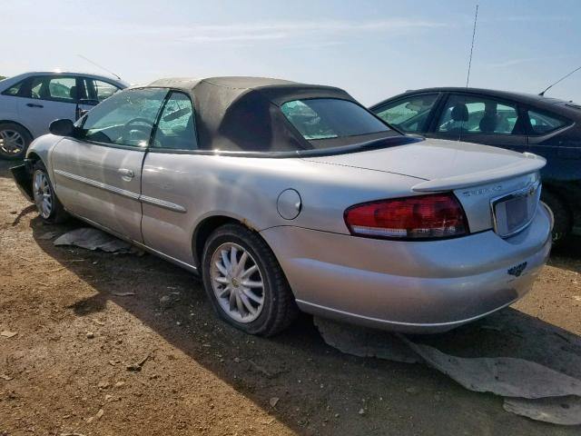 1C3EL45T63N593186 - 2003 CHRYSLER SEBRING LX SILVER photo 3