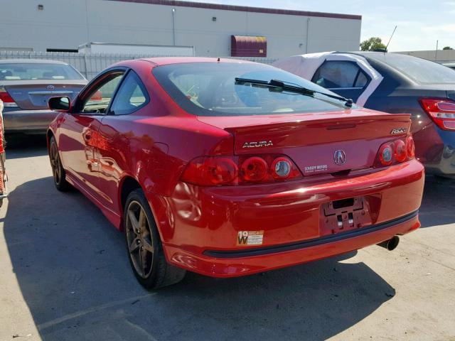 JH4DC53055S004637 - 2005 ACURA RSX TYPE-S RED photo 3