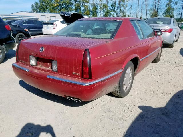 1G6ET1298XU606716 - 1999 CADILLAC ELDORADO T BURGUNDY photo 4