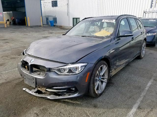 WBA8K3C54HK678558 - 2017 BMW 330 XI GRAY photo 2