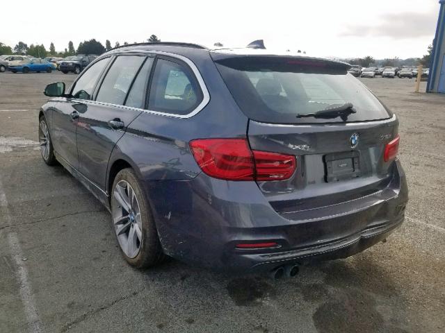 WBA8K3C54HK678558 - 2017 BMW 330 XI GRAY photo 3