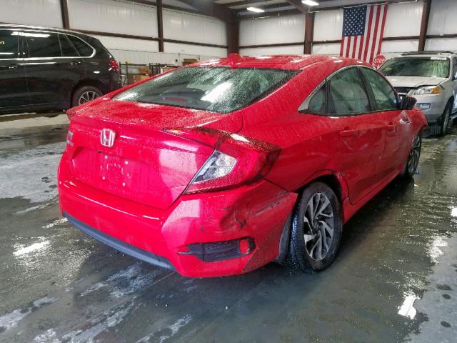 2HGFC2F74JH538300 - 2018 HONDA CIVIC EX RED photo 4