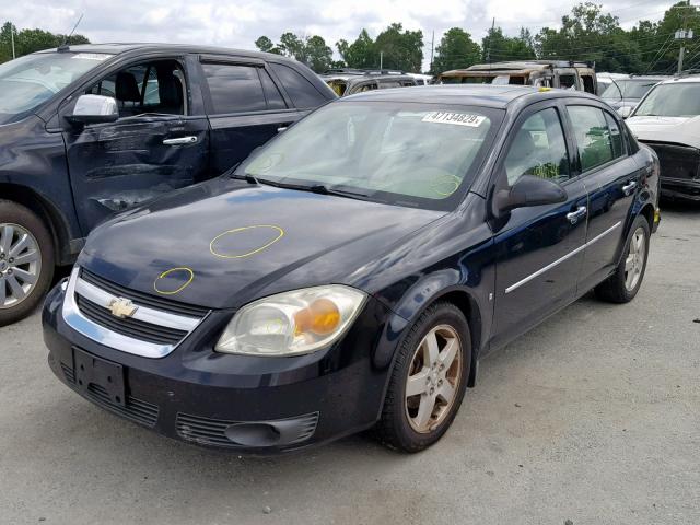 1G1AZ58F477316205 - 2007 CHEVROLET COBALT LTZ BLACK photo 2