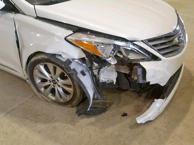 KMHFG4JG1DA215844 - 2013 HYUNDAI AZERA WHITE photo 9