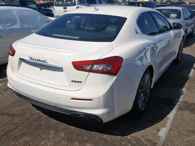 ZAM57XSA1J1287209 - 2018 MASERATI GHIBLI WHITE photo 4