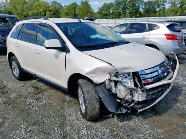 2FMDK38C38BA31115 - 2008 FORD EDGE SEL WHITE photo 1